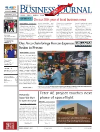 Editor's Note on Our 25Th Year of Local Business News Bay Area Chain
