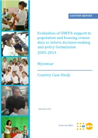 Evaluation of UNFPA Support to Population and Housing Census Data to Inform Decision-Making and Policy Formulation