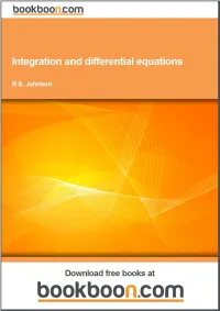 Integration and Differential Equations