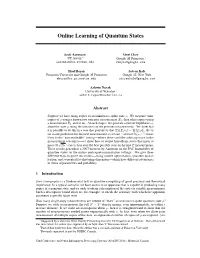 Online Learning of Quantum States