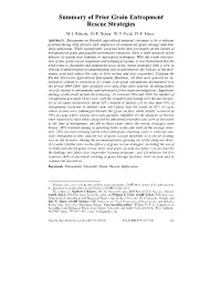 Summary of Prior Grain Entrapment Rescue Strategies