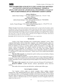 The Possibilities of Railway Line Connection Between