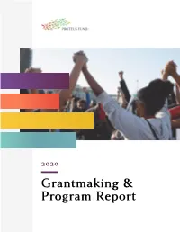 2020 Grantmaking & Program Report Table of Contents