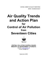 Air Quality Trends and Action Plan for Control of Air Pollution from Seventeen Cities