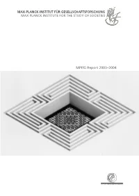 Mpifg Report 2003–2004 Directors Prof
