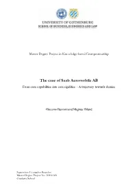 The Case of Saab Automobile AB from Core Capabilities Into Core Rigidities - a Trajectory Towards Demise