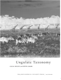 Ungulate Taxonomy Colin Groves and Peter Grubb