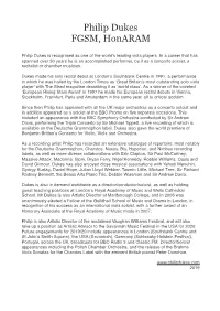 Philip Dukes Biog 2019