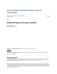 Russell and Frege on the Logic of Functions