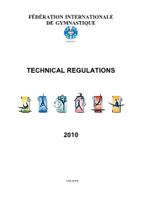 TECHNICAL REGULATIONS 2010 - INDEX December 2009 - II