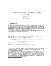 The Geometry and Topology of Arithmetic Hyperbolic 3-Manifolds