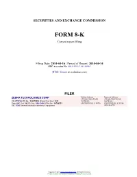 ZEBRA TECHNOLOGIES CORP Form 8-K Current Report Filed 2014-04-16