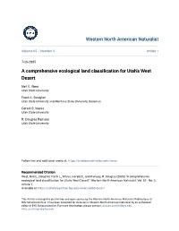 A Comprehensive Ecological Land Classification for Utah's West Desert