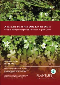 A Vascular Plant Red Data List for Wales D a T a L I