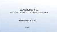 Control Structures