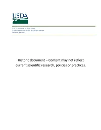 Historic Document – Content May Not Reflect Current Scientific Research, Policies Or Practices