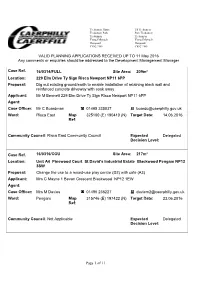 Page 1 of 11 VALID PLANNING APPLICATIONS RECEIVED up TO