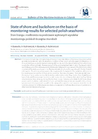State of Shore and Backshore on the Basis of Monitoring Results For