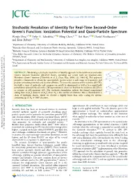 Stochastic Resolution of Identity for Real-Time Second-Order Green's