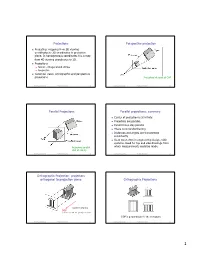 Summary Orthographic Projection: Projectors Orthog