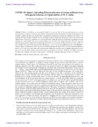 COVID -19: Impact, Spreading Pattern and Cause of Corona in Rural Areas with Special Reference to Ujjain District of M