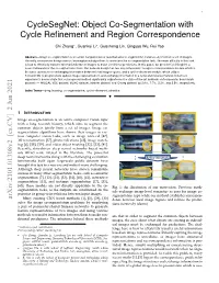 Cyclesegnet: Object Co-Segmentation with Cycle Refinement and Region Correspondence