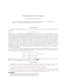 Noncommutative Uniform Algebras
