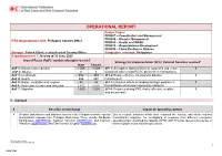 Operational Report