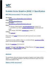Scalable Vector Graphics (SVG) 1.1 Specification