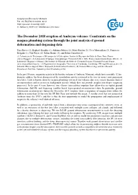 The December 2018 Eruption of Ambrym Volcano: Constraints on the Magma Plumbing System Through the Joint Analysis of Ground Deformation and Degassing Data