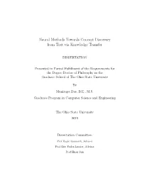 Neural Methods Towards Concept Discovery from Text Via Knowledge Transfer
