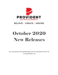 October 2020 New Releases