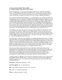 A Conversation with Pat Mclaughlin by Frank Goodman