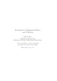 An Invitation to Mathematical Physics and Its History