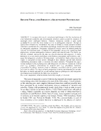 Beyond Trial-And-Error in a Selectionist Psychology