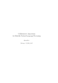 Collaborative Annotation for Reliable Natural Language Processing
