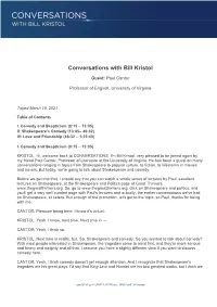 Conversations with Bill Kristol