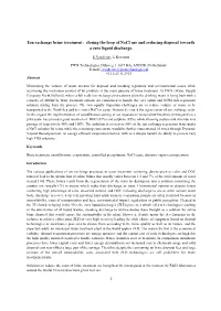Ion Exchange Brine Treatment: Closing the Loop of Nacl Use and Reducing Disposal Towards a Zero Liquid Discharge