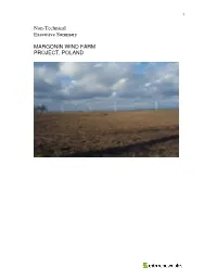 Margonin Wind Farm Non-Technical Summary [EBRD