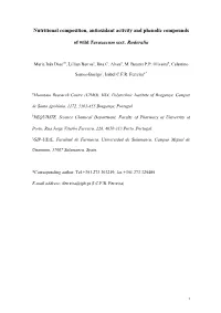 Nutritional Composition, Antioxidant Activity and Phenolic Compounds Of