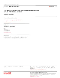 The Second Intifada: Background and Causes of the Israeli-Palestinian Conflict Jeremy Pressman