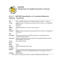 D2.8.I.1 INSPIRE Specification on Coordinate Reference Systems - Guidelines