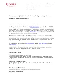 Directions to the John J. Heldrich Center for Workforce Development at Rutgers University