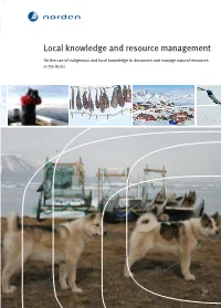 Local Knowledge and Resource Management