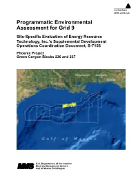Programmatic Environmental Assessment for Grid 9 Site-Specific