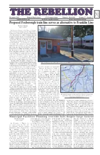 Proposed Foxborough Train Line Serves As Alternative to Franklin Line