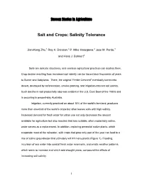 Should Highlight That Salinity Is Not A