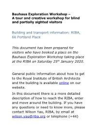 Bauhaus Exploration Workshop – a Tour and Creative Workshop for Blind and Partially Sighted Visitors