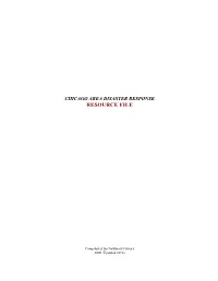 Chicago Area Disaster Response Resource File
