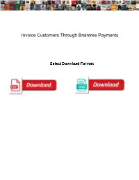Invoice Customers Through Braintree Payments